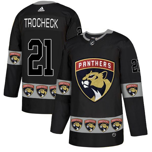 Men Florida Panthers #21 Trocheck Black Adidas Fashion NHL Jersey->florida panthers->NHL Jersey